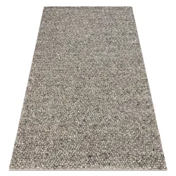 Covor TAHAR 99005 antracit, țesut manual, pile bucle din lână