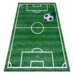 Covor BAMBINO 51760 verde, antiderapant, pentru copii cu temă de fotbal