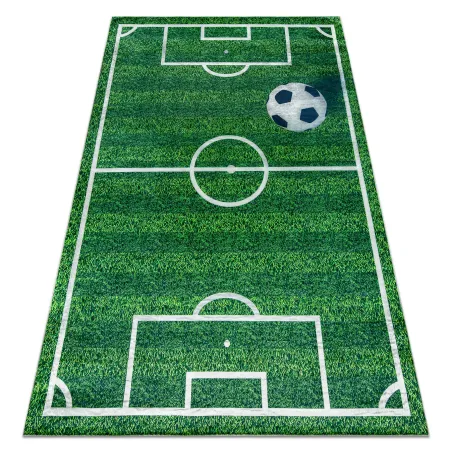 Covor BAMBINO 51760 verde, antiderapant, pentru copii cu temă de fotbal