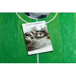 Covor pentru copii verde cu model de teren de fotbal