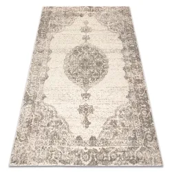 Covor din lână ABBY 486.24.LA110 cu ornament clasic gri și albastru