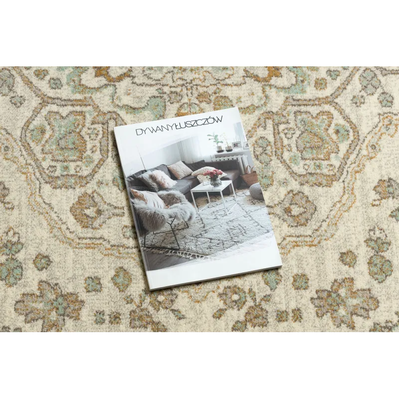 Covor SOHO bej cu model floral, perfect pentru sufragerii