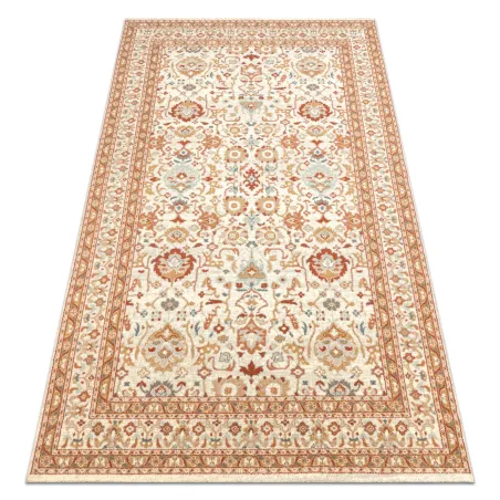 Covor din lână SOHO 477.26.LA100 în bej natural și teracotă, ornament elegant