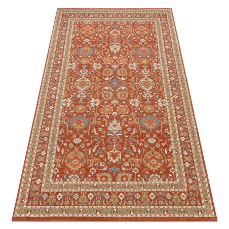 Covor din lână SOHO terracotă cu ornament, ideal pentru decorarea camerei de zi