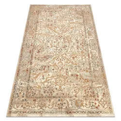 Covor din lână SOHO în bej natural și teracotă, accesoriu elegant pentru interior