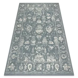 Covor din lână ABBY 486.25.LA500 cu ornament albastru și bej