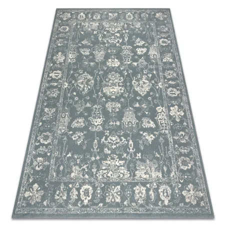 Covor din lână ABBY 486.25.LA500 cu ornament albastru și bej