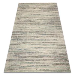 Covor din lână ABBY 486.57.LA100 cu design vintage, bej și albastru