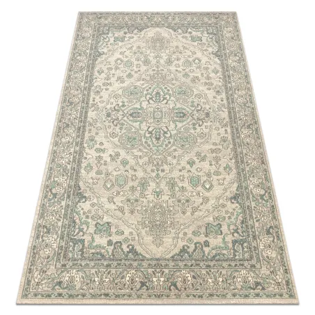 Covor din lână SOHO 477.01 cu ornament bej natural și verde