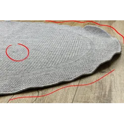 Covor rotund TIMO 5979 gri deschis pentru grădină