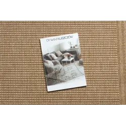Covor TIMO 5979 bej închis din sisal, perfect pentru terasă