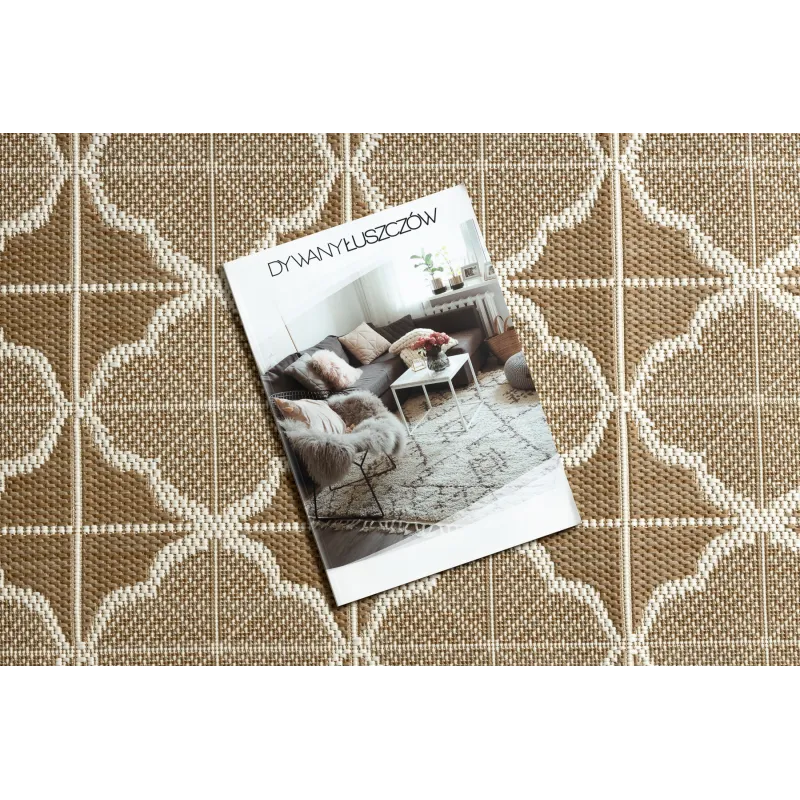 Covor elegant din sisal bej, ideal pentru interioare moderne