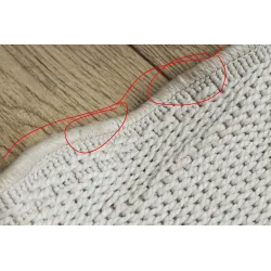 Covor alb TIMO 5979 din sisal, perfect pentru grădină