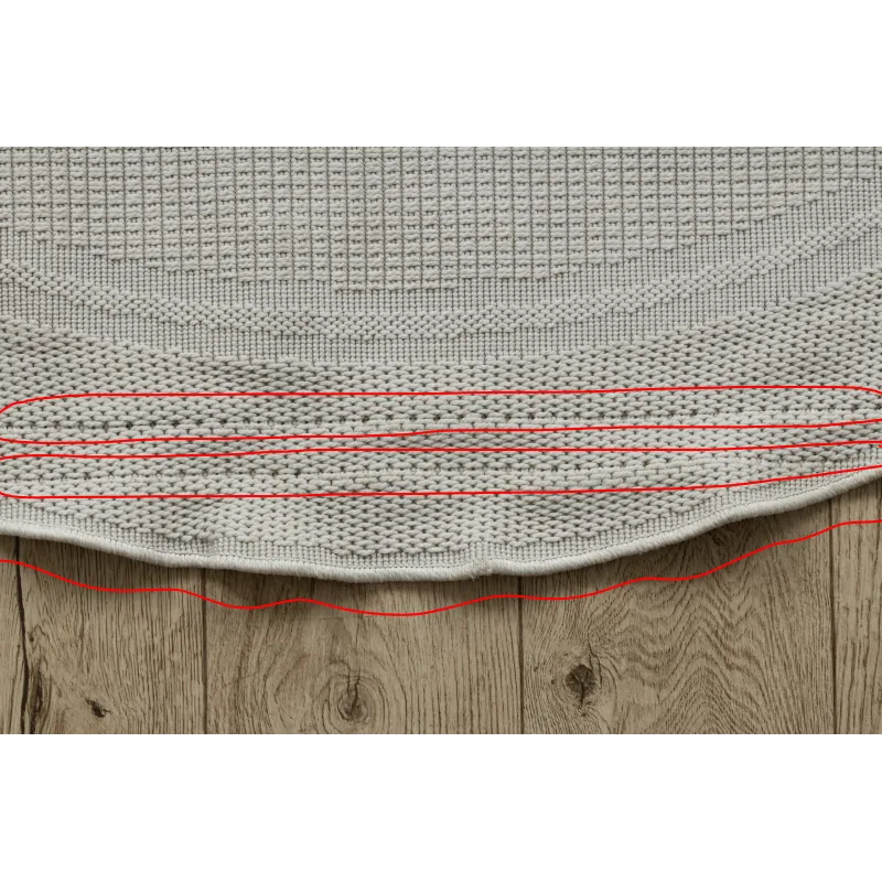 Covor din sisal TIMO 5979, rotund, pentru utilizare în grădină sau pe terasă