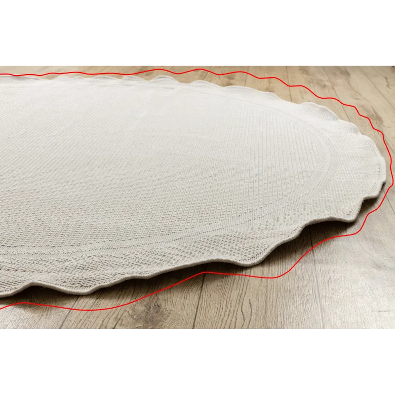 Covor din sisal TIMO 5979, rotund, perfect pentru zonele de relaxare în aer liber