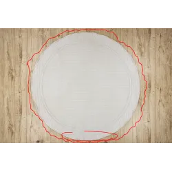 Covor rotund TIMO 5979 din sisal, ideal pentru interior și exterior