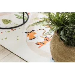 Covor BAMBINO 1165 Zoo antiderapant, sigur pentru copii