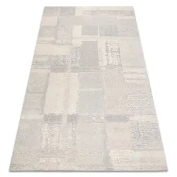 Covor geometric din lână FLUX 461.43.AE110 crem și gri