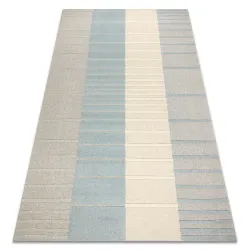 Covor FLUX 461.3 Lână Gri-Albastru, stil loft, textură structurală