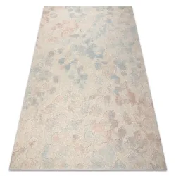 Covor geometric din lână FLUX 461.60.AE990 în crem și albastru abstract