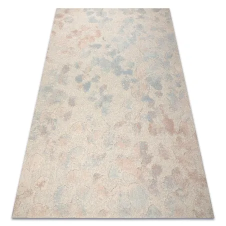 Covor geometric din lână FLUX 461.60.AE990 în crem și albastru abstract