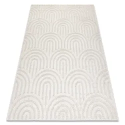 Covor SANTO Sisal geometric alb