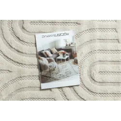 Covor alb SANTO din sisal, design modern, perfect pentru living