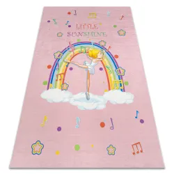 Covor BAMBINO 41870, roz, antiderapant, perfect pentru camera copiilor