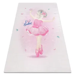 Covor roz BAMBINO 42830 pentru copii, antiderapant, ideal pentru camera copiilor
