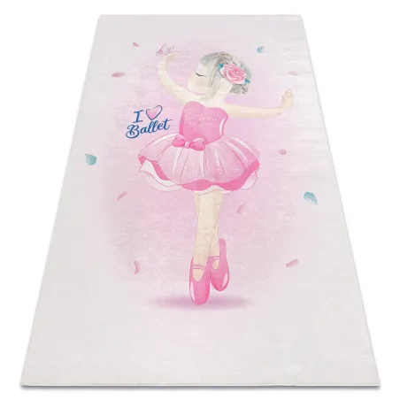 Covor roz BAMBINO 42830 pentru copii, antiderapant, ideal pentru camera copiilor