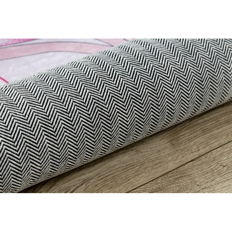 Covor BAMBINO 48060 roz cu stele, potrivit pentru camera copiilor