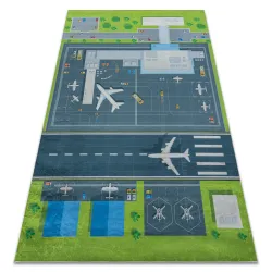Covor BAMBINO 46990 verde și gri, antiderapant pentru copii