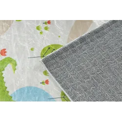 Covor BAMBINO 50230 bej și verde, perfect pentru joaca copiilor
