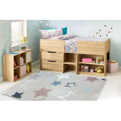 Covor bej BAMBINO 48130 cu stele, ideal pentru camera copiilor