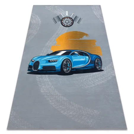 Covor BAMBINO 41730 gri și albastru, antiderapant pentru copii