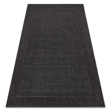 Covor TIMO 5000 din sisal negru, perfect pentru exterior