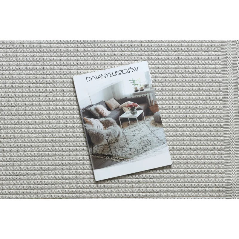 Covor TIMO 5979 alb din sisal pentru exterior