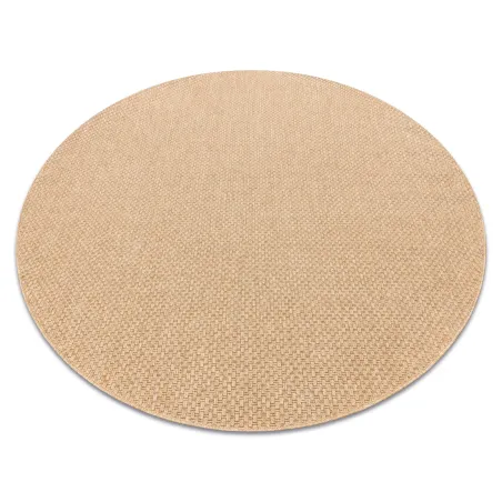 Covor TIMO 6272 rotund din sisal bej închis, perfect pentru exterior