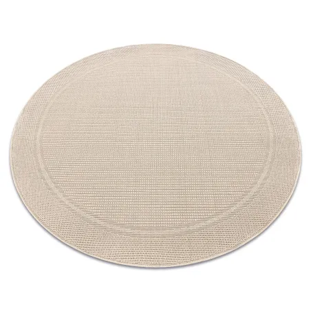 Covor rotund TIMO 5979 din sisal bej pentru exterior