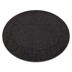 Covor TIMO 5000 Rotund Sisal Exterior Negru