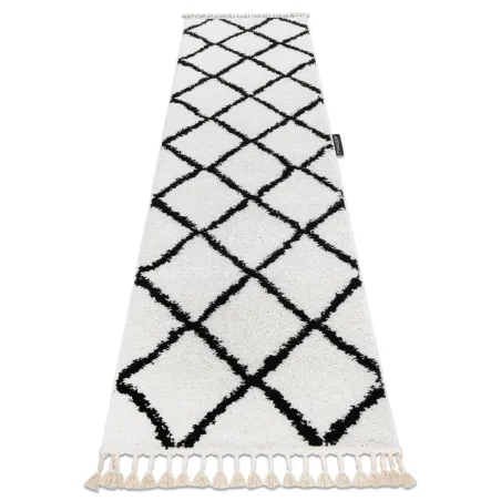 Covor BERBER CROSS alb - covor modern pentru bucătărie și hol