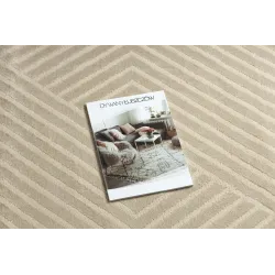 Covor modern BALANCE taupe, stil geometric, ideal pentru living