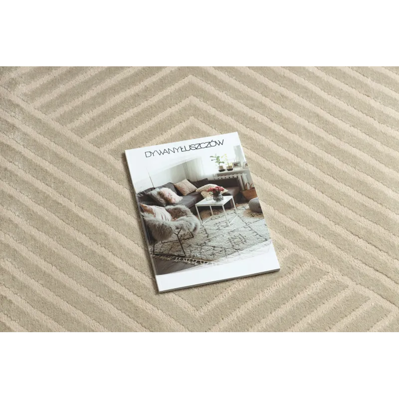 Covor modern BALANCE taupe, stil geometric, ideal pentru living