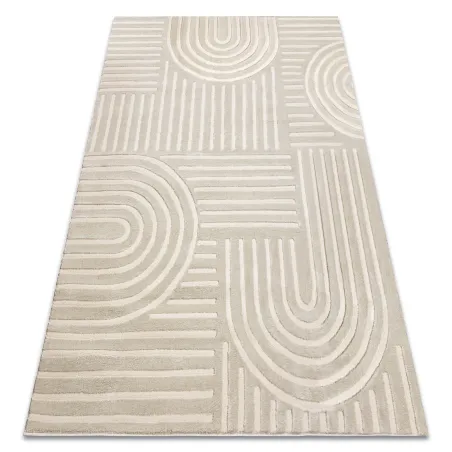 Covor geometric BALANCE 1918 taupe, covor modern pentru camere de zi