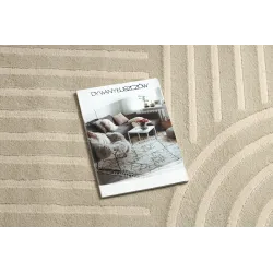 Covor geometric BALANCE 1918 taupe, ideal pentru decor modern in living
