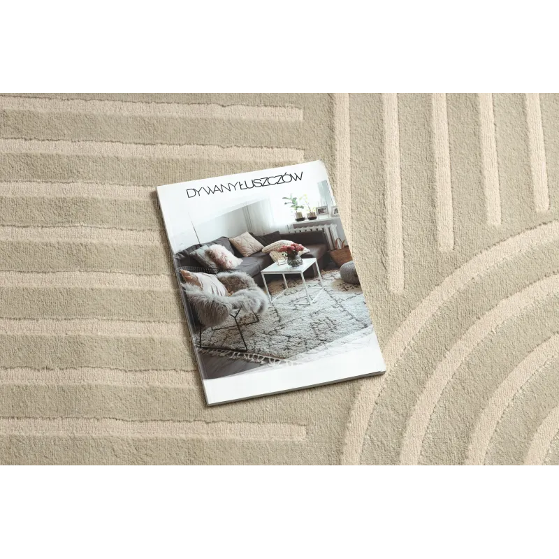 Covor geometric BALANCE 1918 taupe, ideal pentru decor modern in living