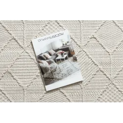 Covor modern BOHO crem, cu design geometric elegant