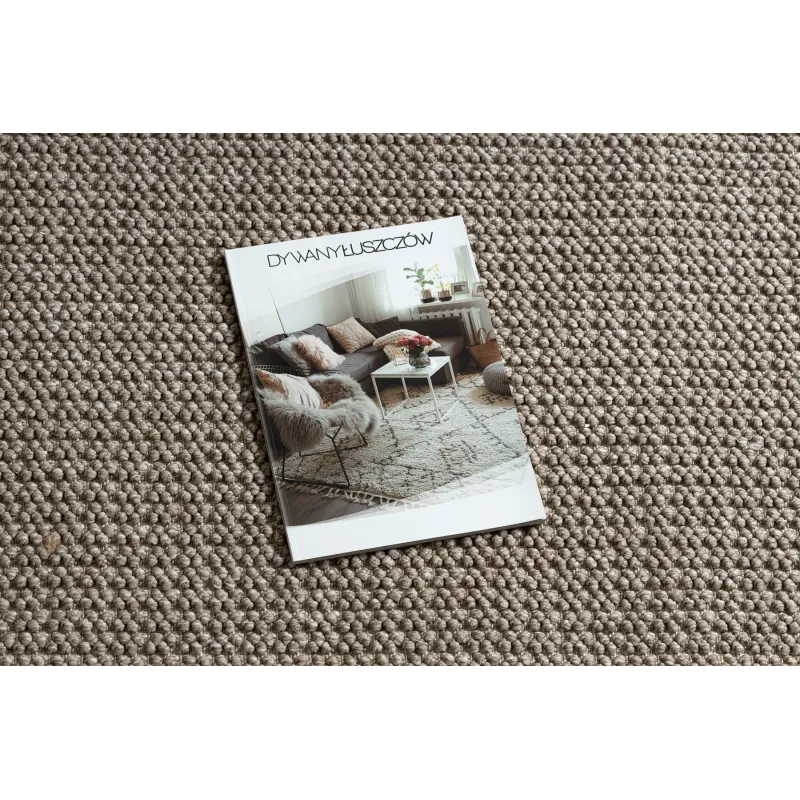 Tappeto rotund CASABLANCA LOOP, design modern, culoare maro