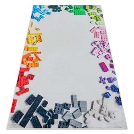 Covor BAMBINO 38480 pentru copii, gri și galben, antiderapant