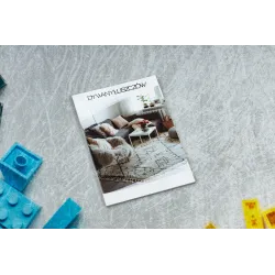 Covor BAMBINO 38480 cu blocuri gri și galbene pentru copii